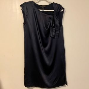 Marc by Marc Jacobs 100% Silk Asymmetric Tunic Dress Bow In Blue NWT Size S